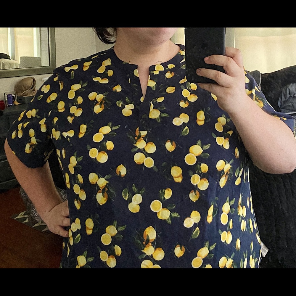 Lemon Dress shirt blouse